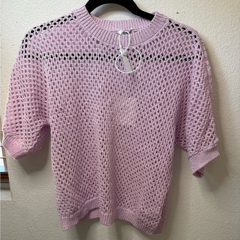 Peserico Sequined Knit Elbow Sleeve Sweater